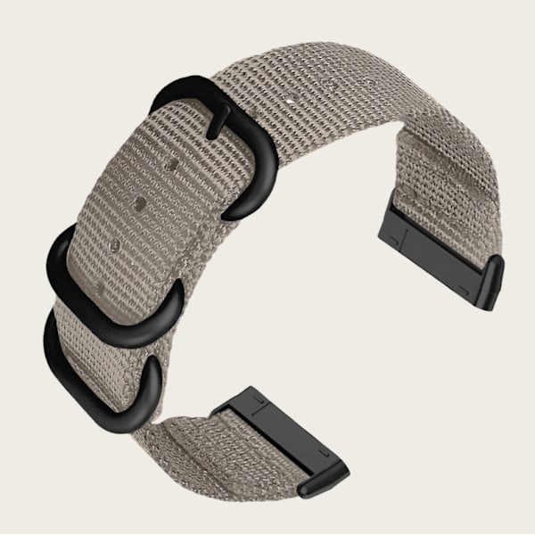 Nylon Canvas Armband för Fitbit Versa 3/Sense Grå