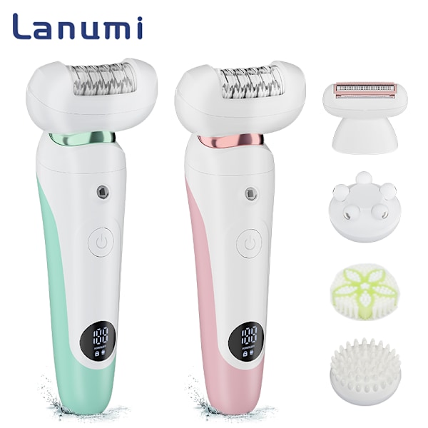 5-in-1 Lady Shaver: Sähköinen naisten parranajokone karvanpoistoon Vaaleanpunainen