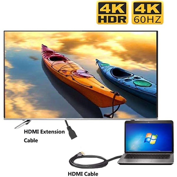 INF HDMI-kaapeli 4K@60Hz HDMI 2.0 Musta 1 m Musta 1 m
