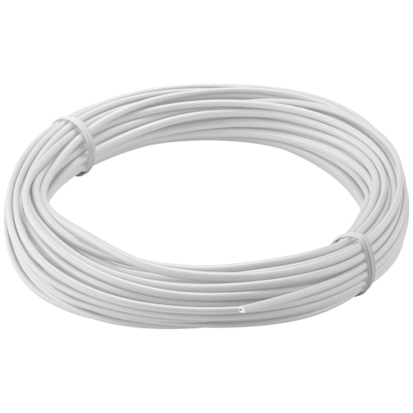 Koppartråd isolerad, 10 m, vit