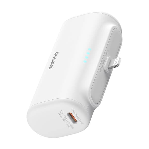 Varavirtalähde OS-Baseus Compact IP 5000mAh 20W (valkoinen)