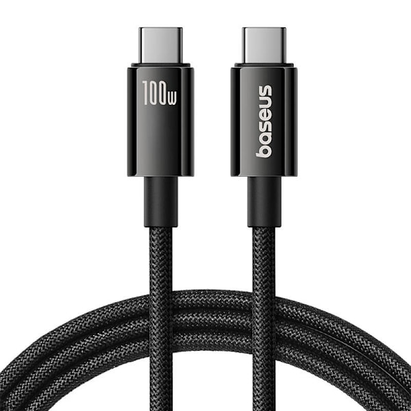 Baseus-kabel USB Tungsten Gold USB-C til USB-C 100W 1,5m (sort)