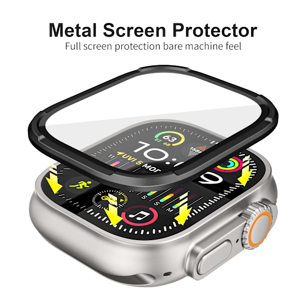 Beskyttelsesetui i aluminiumslegering til Apple Watch Ultra 49 mm Sort