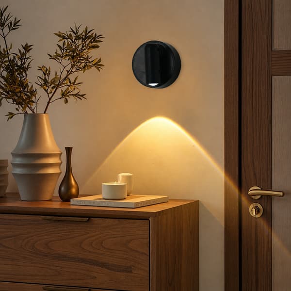 Uppladdningsbar magnetisk spotlight med rörelsesensor, fjärrkontroll och 350° rotation