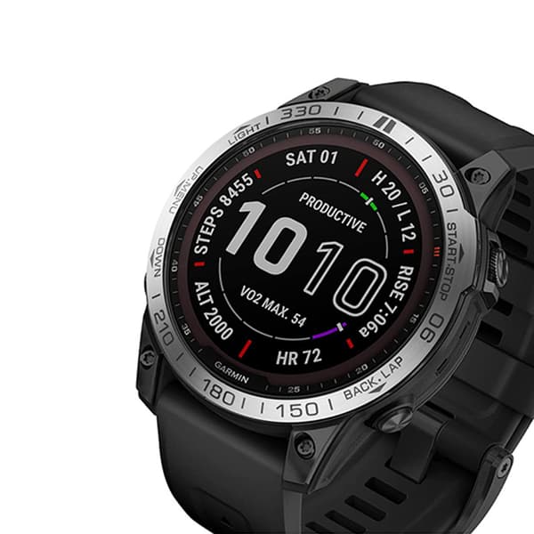 Stilfuld Sølv Bezel Ring til Garmin Fenix 7/7 Pro