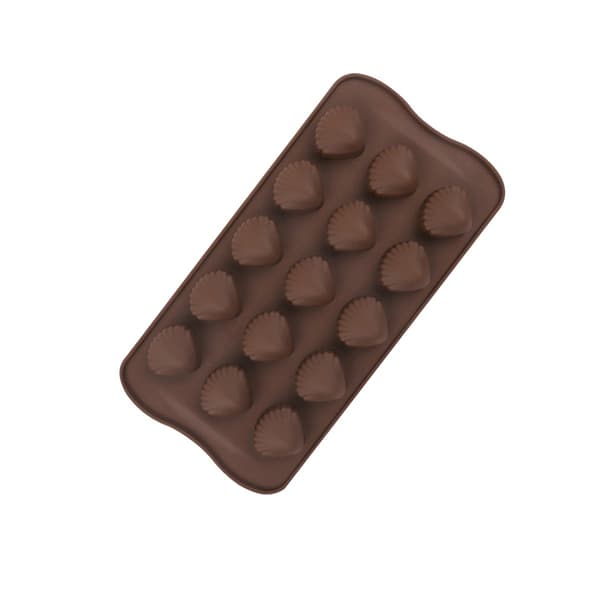 2-Delars Silikonform Skalform - Choklad, Gelé, Godis och Isbitsform