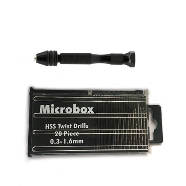 Handborr med 20 olika bits Black 0.3-1.6 mm Black 0.3-1.6 mm