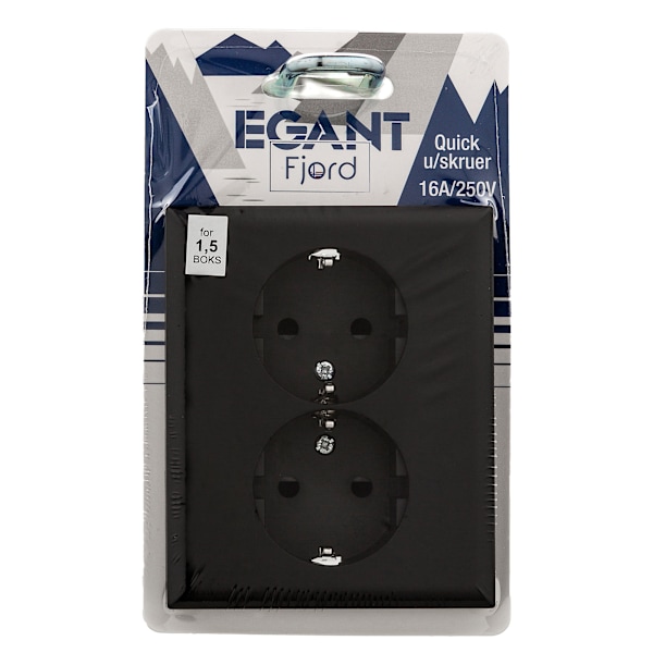 Double socket flush Grounded, low