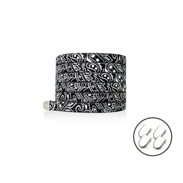 Bindefrie elastiske snørebånd Black Black