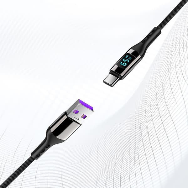 USB-C PD hurtigopladningskabel 100 W Black 2 m Black 2 m