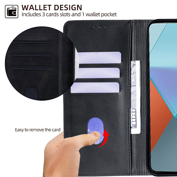 Flipfodral för Redmi Note 13 Pro+ 5G - Svart