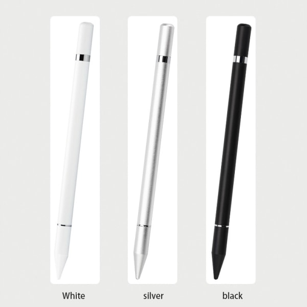 INF 2 i 1 Stylus pen med skrivefunktion Hvid 1-pak