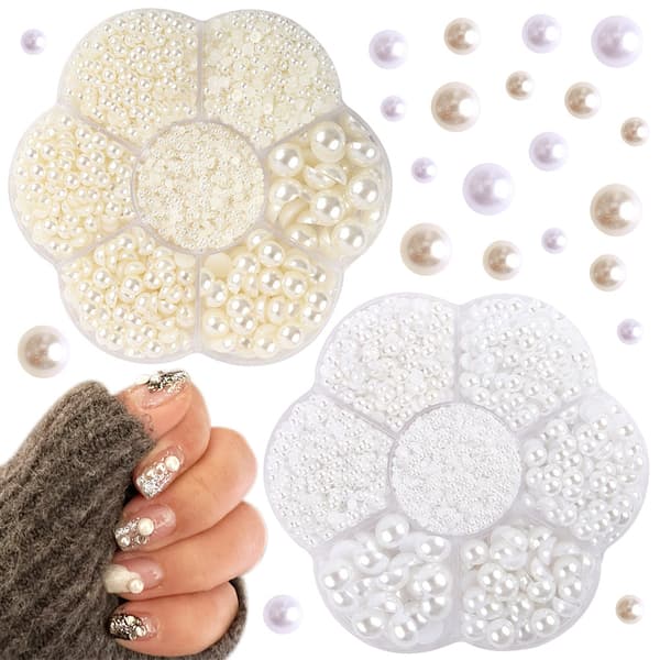 5600 st Halvrunda Pärlor, Imitationspärlor i Ask Beige Beige