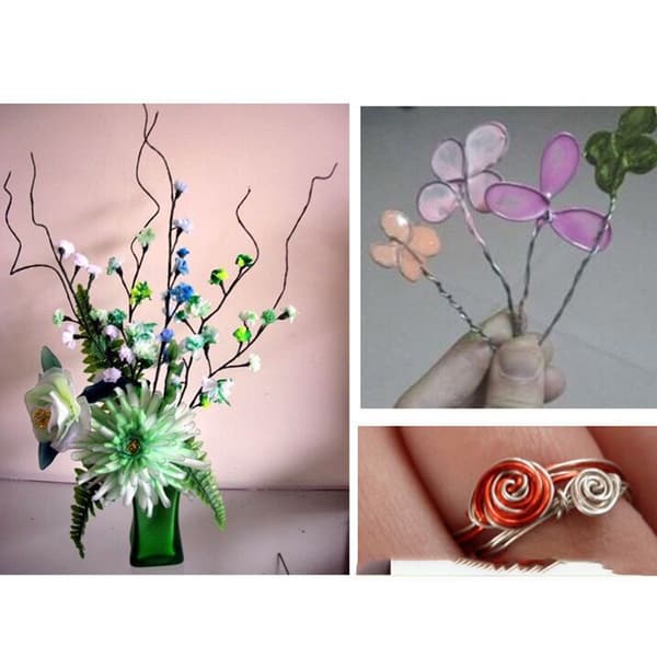 80cm Hantverk Järntråd för DIY Blomsterarrangemang - 50 Stycken
