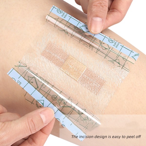 Läpinäkyvä Stretch Adhesive Bandage Vedenpitävä läpinäkyvä kalvo 10-osainen