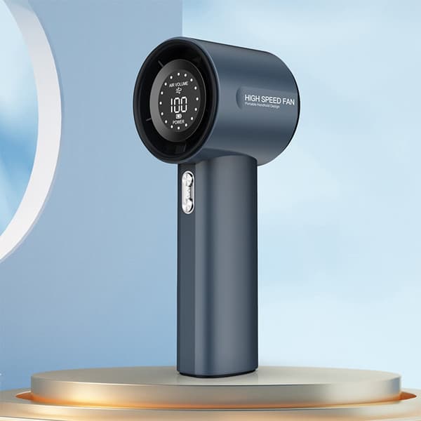 Portabel Höghastighets Vortex Fläkt med 100 Hastighetsjusteringar & Digital Display Blue Blue