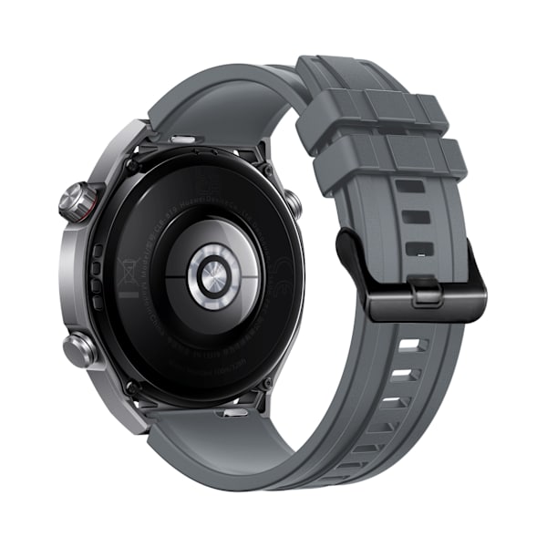 Silikoninen kellon ranneke 22mm Huawei Watch Ultimatelle Tummanharmaa
