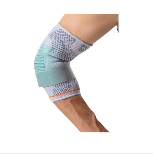 Säädettävä urheilukompressio kyynärpääsuoja Grey+Blue M Grey+Blue M
