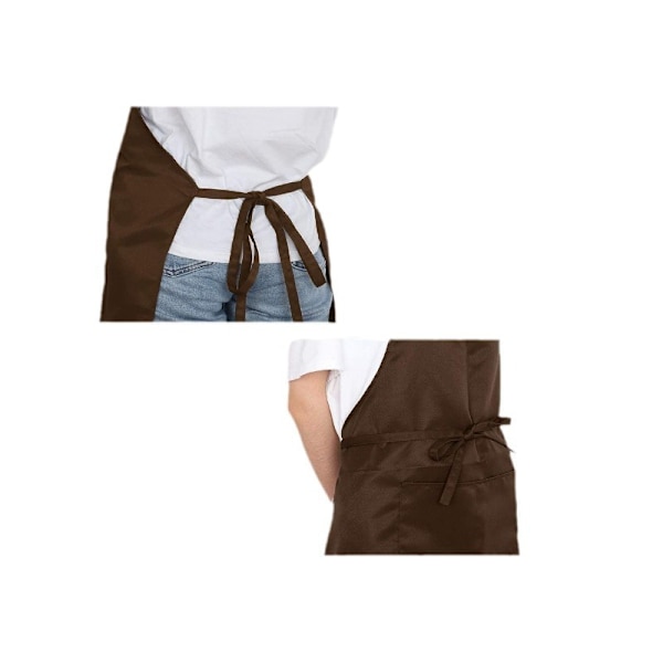 Ärmlös Förkläde i Polyester - Justerbar Nackrem Kök Förkläde Arbetsförkläde coffee coffee