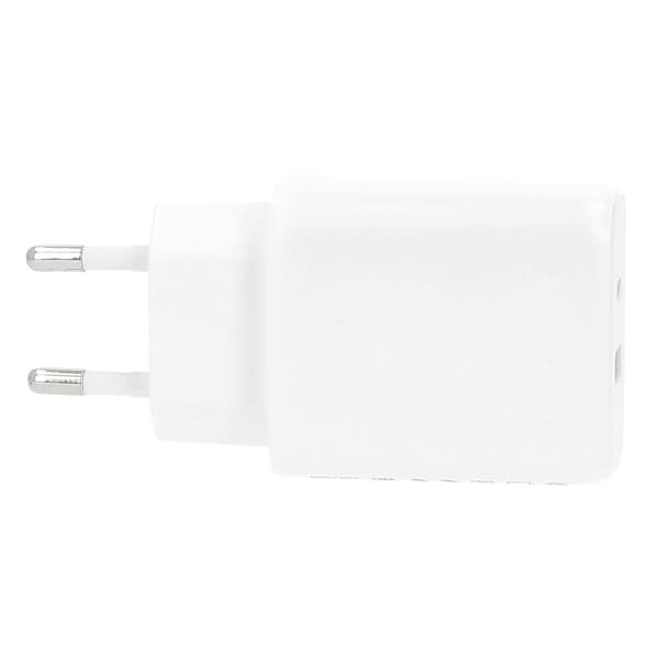 Charger 220V 1xUSB-C + 1xUSB-A PD/PPS 25W  + 18W QC White