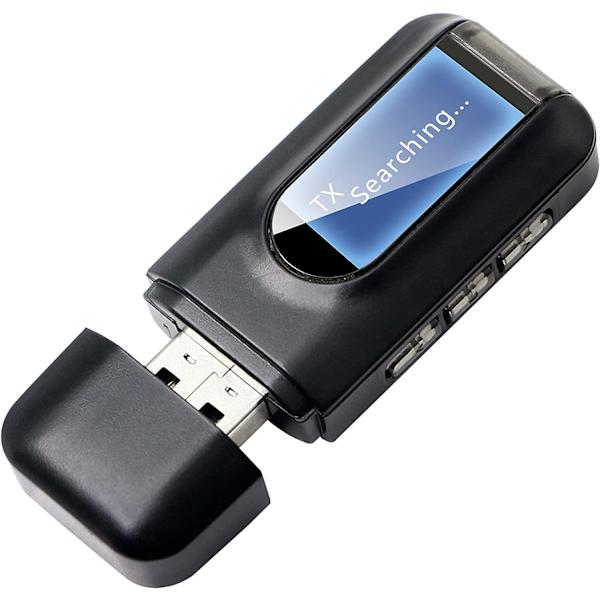 2-in-1 Bluetooth-äänilähetin/vastaanotin Bluetooth-sovitin 5.0 Musta
