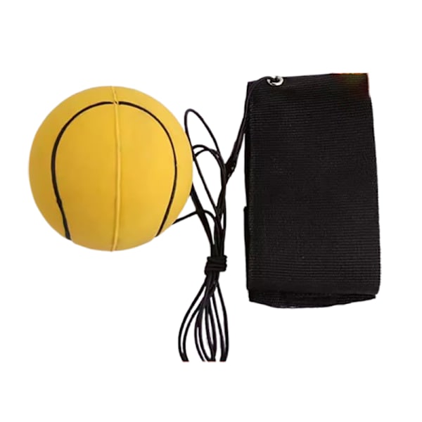 Handledsträningsboll med rem Gul