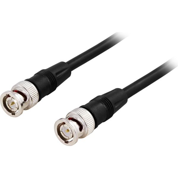 Coaxial patch cable, RG59, BNC ma-ma, 75 Ohm, 1m, black