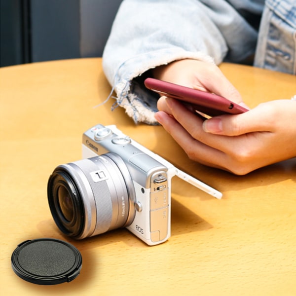 Universal objektivdæksel til Canon Nikon Sony kameraer Sort 40.5 mm