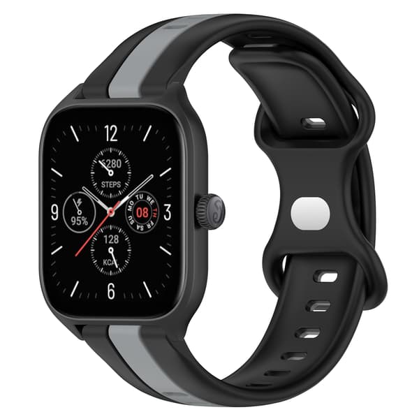 Kaksivärinen kellohihna Black+Grey 20 mm Black+Grey 20 mm