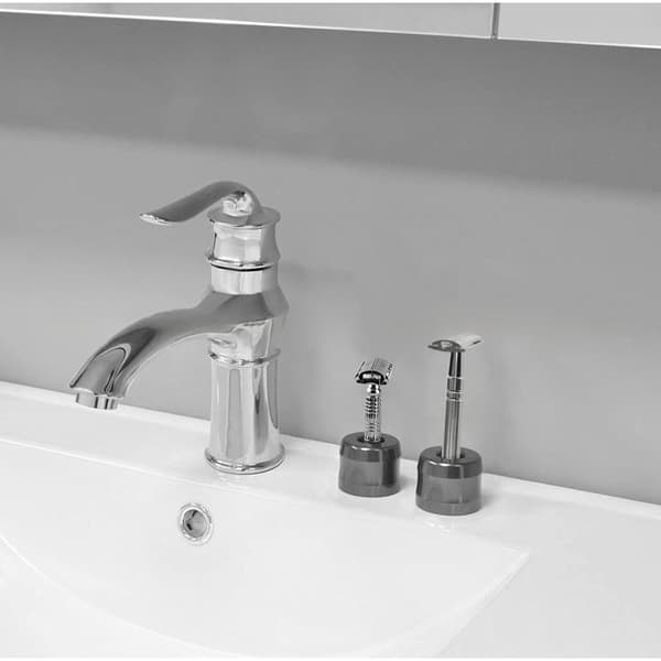 Aluminiumslegering barberknivholder - Sikker holder til manuelle barberknive Grey Grey