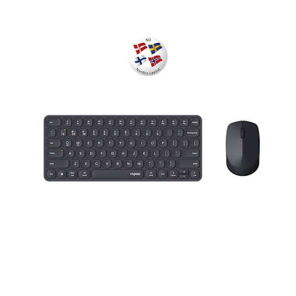 Tastatur/Mus Sæt 9010M Trådløs Multi-Mode Sort