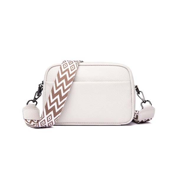 Crossbody taske skulderrem taske PU læder Hvid