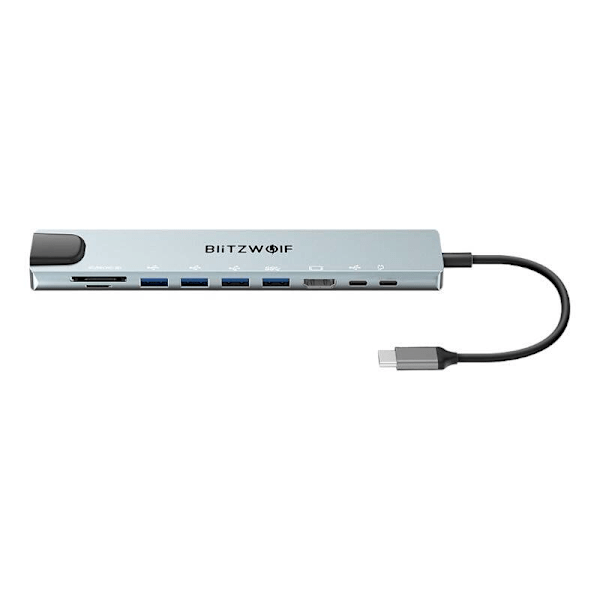 Dockingstation Blitzwolf BW-TH5 10i1 USB-C (sølv)