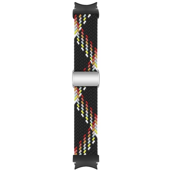 Nylon klockarmband för Samsung Watch 7 - Svart regnbåge