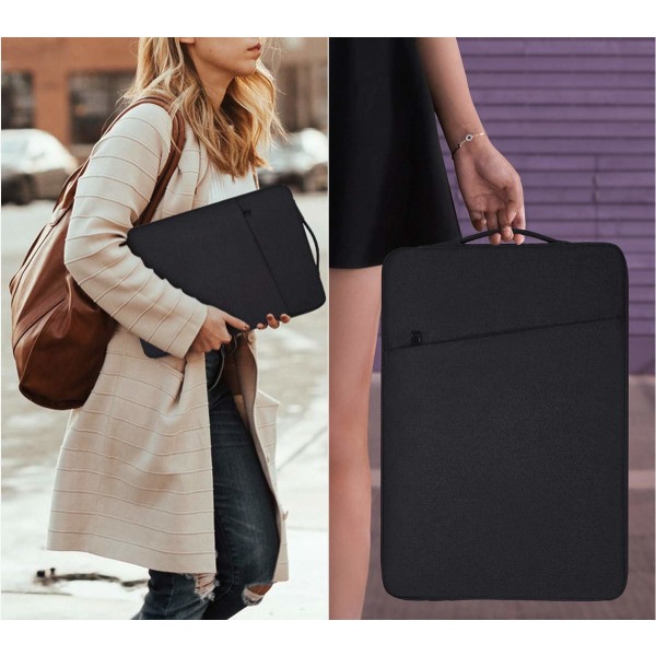 Laptoptaske 14,1 tommer/15,4 tommer kanvas Sort