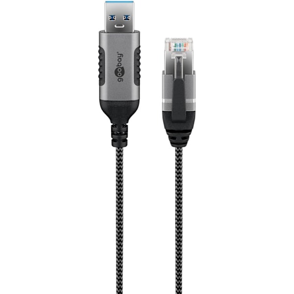 Ethernet-kabel USB-A 3.0 til RJ45, Slim, 5 m