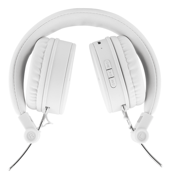 Foldbar on-ear BT headset, 3,5 mm, hvid