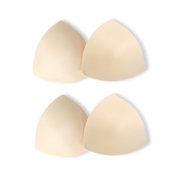 YZ007 Triangle Sponge Bra Pads Hudfarve One Size (2 Par)