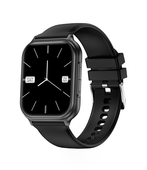 Multifunktionell Smartwatch med Hälsoövervakning och Bluetooth-Samtalsstöd, kompatibelt med Android och iOS Black Black