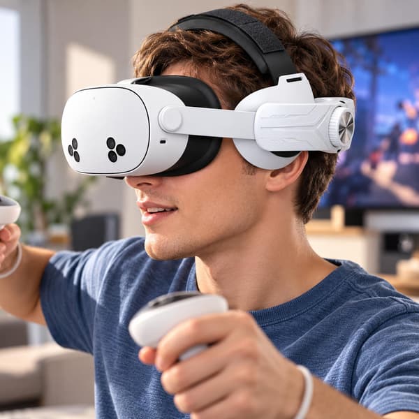 Justerbar Huvudrem för Meta Quest 3S White White