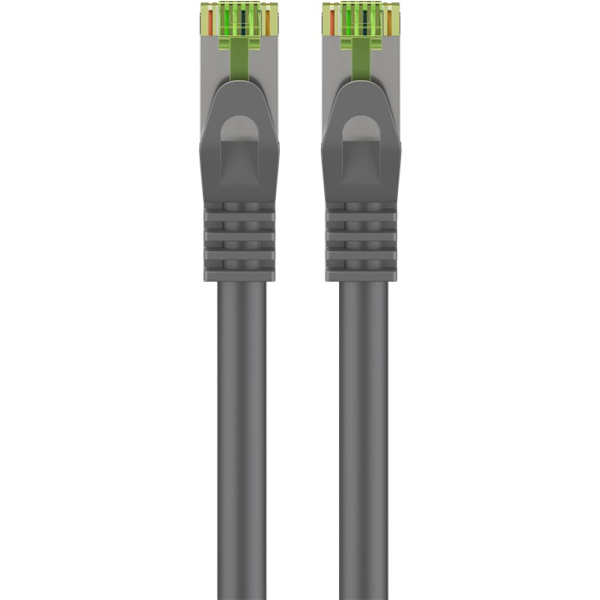 RJ45 patchkabel med CAT 8.1 S/FTP råkabel, AWG 26, grå