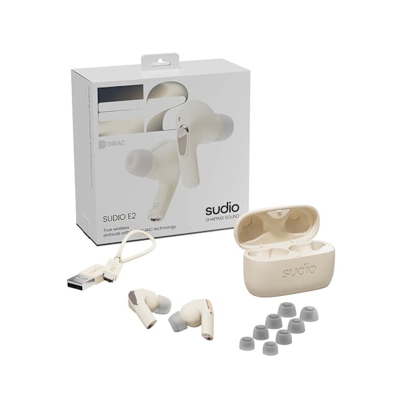 Hörlur E2 In-Ear TWS ANC Chalk