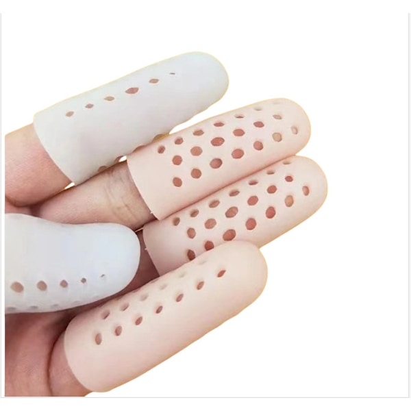 5-pack silikonfingerskydd Beige