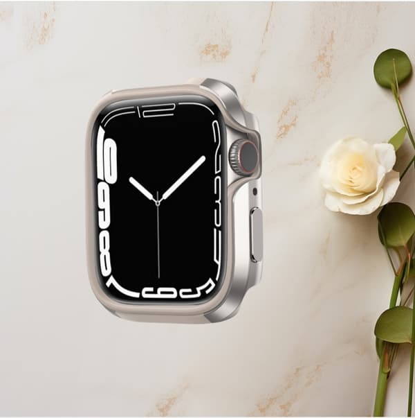 Kompatibel med stilfuldt aluminiumslegeringsetui til Apple Watch Silver 45 mm Silver 45 mm