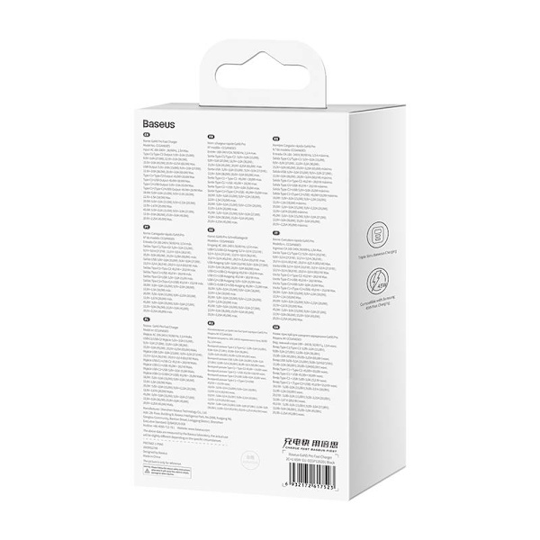 Väggladdare Baseus GaN5 Pro 2xUSB-C + USB, 65W (svart)