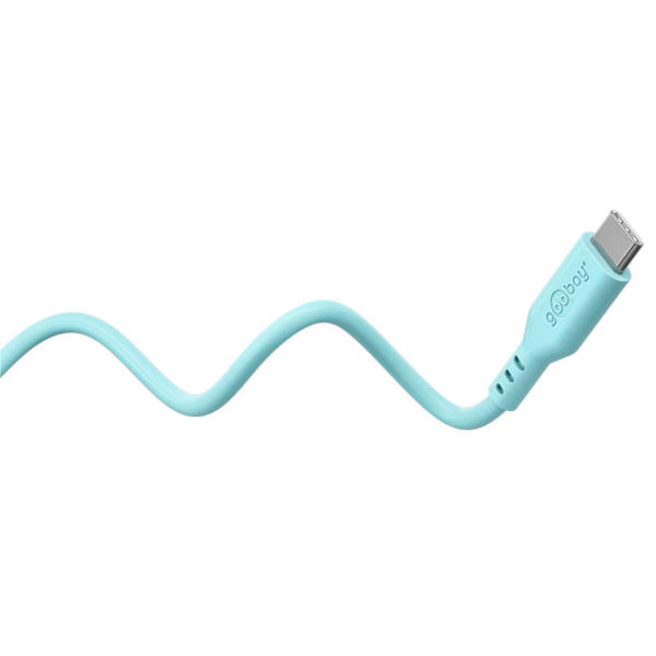 USB-C™-silikonkabel, 1,5 m, turkos