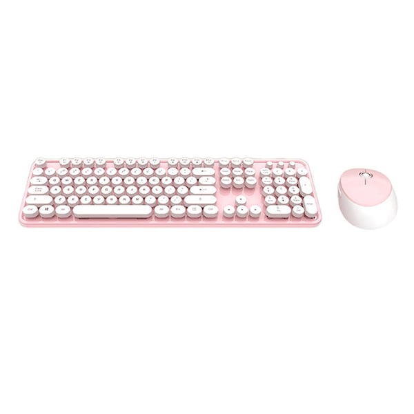 Trådløst tastatur + mus sæt MOFII Sweet 2.4G (Hvid-Pink)