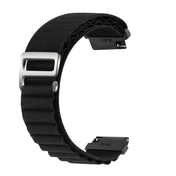 Klockarmband flätad nylon Svart 20 mm Samsung Galaxy Watch 5 / W Svart 20 mm