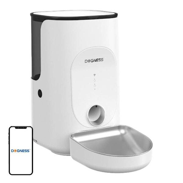 Dogness F16 WiFi 5G 4L smart matautomat med behållare i rostfritt stål (vit)