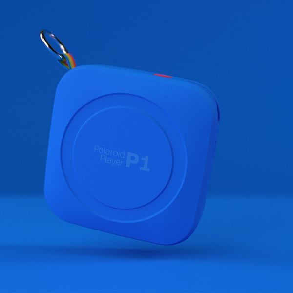 POLAROID P1 trådlös högtalare blå och vit